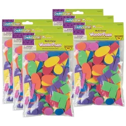 Creativity Street Shapes Assortment, Assorted Colors & Sizes, 264 Pieces Per Pack, 6 Packs