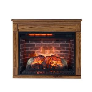 TOBILI 28 inch TV media entertainment center With electric fireplace - 1 of 4