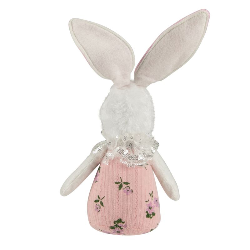 Northlight 11" Pink Spring Floral Easter Bunny Figure, 5 of 6