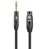 Monoprice XLR Female to 1/4 Inch TRS Male Cable - 3 Feet - Black | 16AWG, Gold Plated - Stage Right Series - 2 of 4