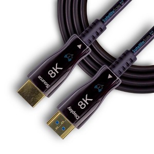 SatelliteSale Digital Fiber Optic 8K HDMI 2.1 Cable 8K/60Hz 48Gbps Universal Wire PVC Black Cord - 1 of 4