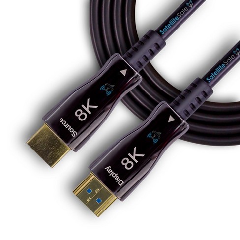 SatelliteSale Digital Fiber Optic 8K HDMI 2.1 Cable 8K/60Hz 48Gbps Universal Wire PVC Black Cord - image 1 of 4