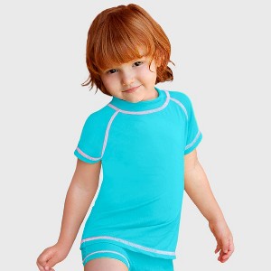City Threads USA-Made Girls UPF 50+ Short Sleeve Rashguard - 1 of 4