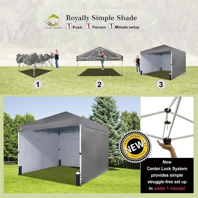 10x10 Blue Polyester Commercial Canopy with Sidewalls