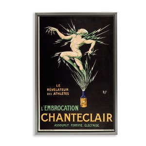 Stupell Industries Vintage Chanteclair Wine Black Framed Floater Canvas Wall Art - 1 of 4