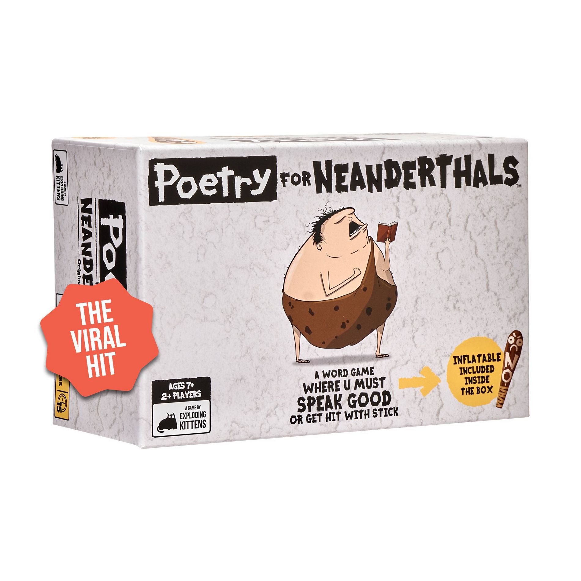 Poetry for Neanderthals Game by Exploding Kittens: Problem Solving, 15 Min Play, Cards, Game Board, Sand Timer