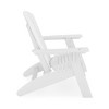 White Adirondack Chair ¨C Sturdy HDPE Poly Lumber for Poolside, Patio, and Garden Relaxation - 3 of 4