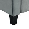 INFURNIC Sofas Comfortable Sectional Couch Velvet Upholstery Modular Design Detachable Cushions for Living Room, Grey, 54.3"*29.1"*34.4" - 4 of 4