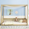 Full Size Canopy Bed with Fence and Guardrails for Bedroom - 2 of 4
