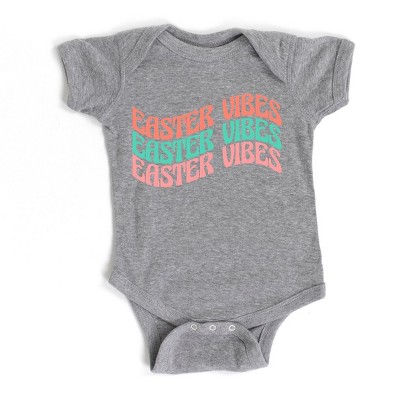 The Juniper Shop Easter Vibes Wavy Stacked Baby Bodysuit