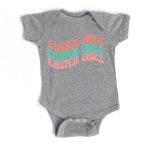 The Juniper Shop Easter Vibes Wavy Stacked Baby Bodysuit - 1 of 2