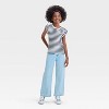 Girls' Short Ruffle Sleeve Striped Ribbed T-Shirt - Cat & Jack™ - 4 of 4