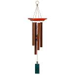 Woodstock Wind Chimes Signature Collection, Woodstock Green Jasper Chime, 19'' Bronze Wind Chime WGBR