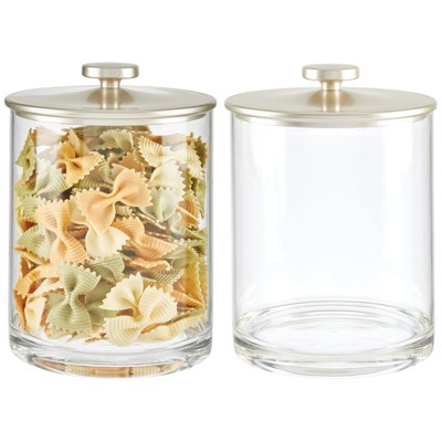 mDesign Kitchen Apothecary Airtight Canister Jars - 2 Pack