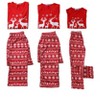 cheibear Christmas Deer Loungewear Long Sleeves Tee and Deer Pants Family Pajama Sets - 3 of 4
