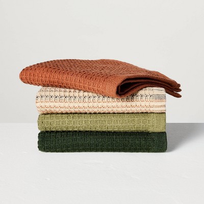 4pk Waffled Cotton Dishcloth Set - Hearth & Hand™ with Magnolia