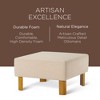 Maven Lane Lena Contemporary Upholstered Ottoman with Refined Wood Finish - 3 of 4