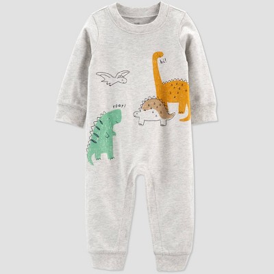Image of Baby Boys' Dino Jumpsuit - Just One You® made by carter's Heather Gray 3M