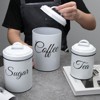 Kitchen Canisters Set, 3 Pcs Vintage Food Storage Containers with Airtight Lids - Farmhouse Coffee Tea Sugar Jars for Countertop - 2 of 4