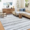Washable Farmhouse Area Rug, Non-Slip Ultra Thin Low Pile Carpet, Indoor Floor Cover for Bedroom Dining Room Office - 3 of 4
