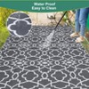 homfan Outdoor Rug - Waterproof Reversible for Patio, RV, Deck, Backyard - 3 of 4