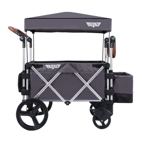 Keenz 7s Push Pull 2-child Baby Collapsible Folding Wheeled Stroller Wagon  With Protective Canopy Cover, Cupholder, And Cooler For Toddlers : Target