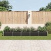 vidaXL Raised Bed Anthracite Galvanized steel 94.5x15.7x17.7 in Durable - 3 of 4