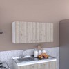 VYNXARIA 19" Wall Cabinet with Two Doors and Two Internal Shelves in White and Light Gray ¨C Perfect for Kitchen Storage - 2 of 4