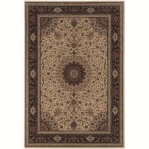 Oriental Weavers Ariana 095I8 Ivory/ Black Indoor Area Rug - 6' Round - 1 of 4
