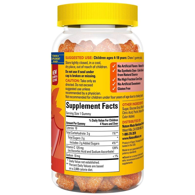 Nature Made Kids First Vitamin C Gummies for Immune Support - Tangerine - 110ct, 3 of 17