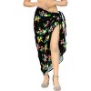 HAPPY BAY Women's Beachwear Summer Beach Bikini Wraps Sarong Skirt Swimsuit Swimwear Coverups Swim Cover Ups for Womens One Size Black, Bird - 2 of 4