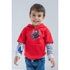 Marvel Spider-Man Fleece Hangdown Hoodie Toddler to Big Kid - image 4 of 4