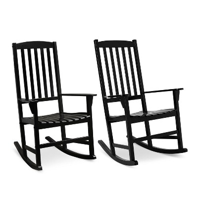 Alston 2pk Wood Porch Rocking Chairs - Black - Cambridge Casual