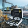 VEVOR Hydraulic Pressure Test Kit, 250/400/600bar, 3 Gauges 11 Test Couplings 3 Test Hoses, Excavator Hydraulic Test Gauge Set, Silver - 2 of 4
