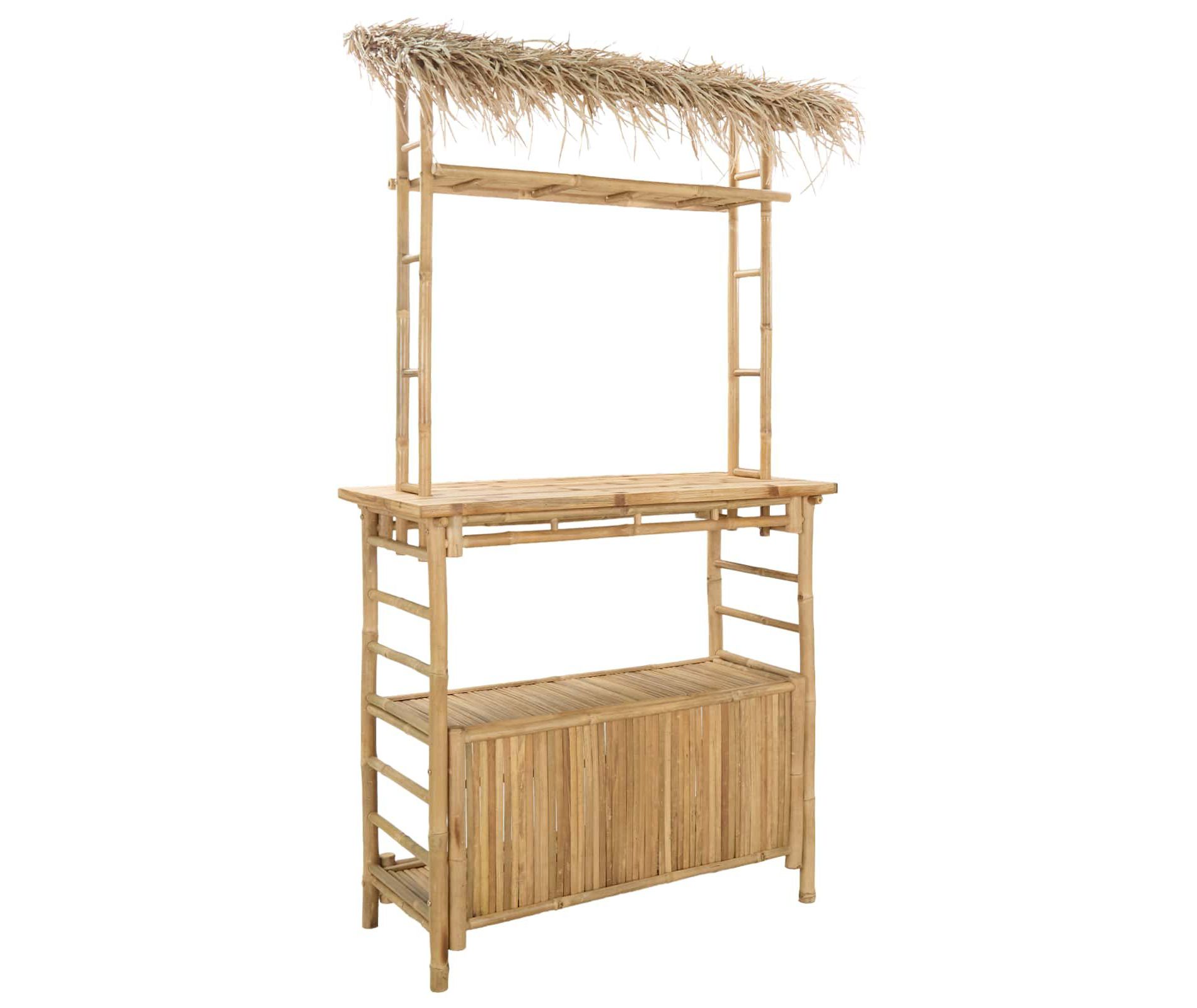 vidaXL Outdoor Bar Table Natural 43.31 x 19.69 x 82.28 in Bamboo
