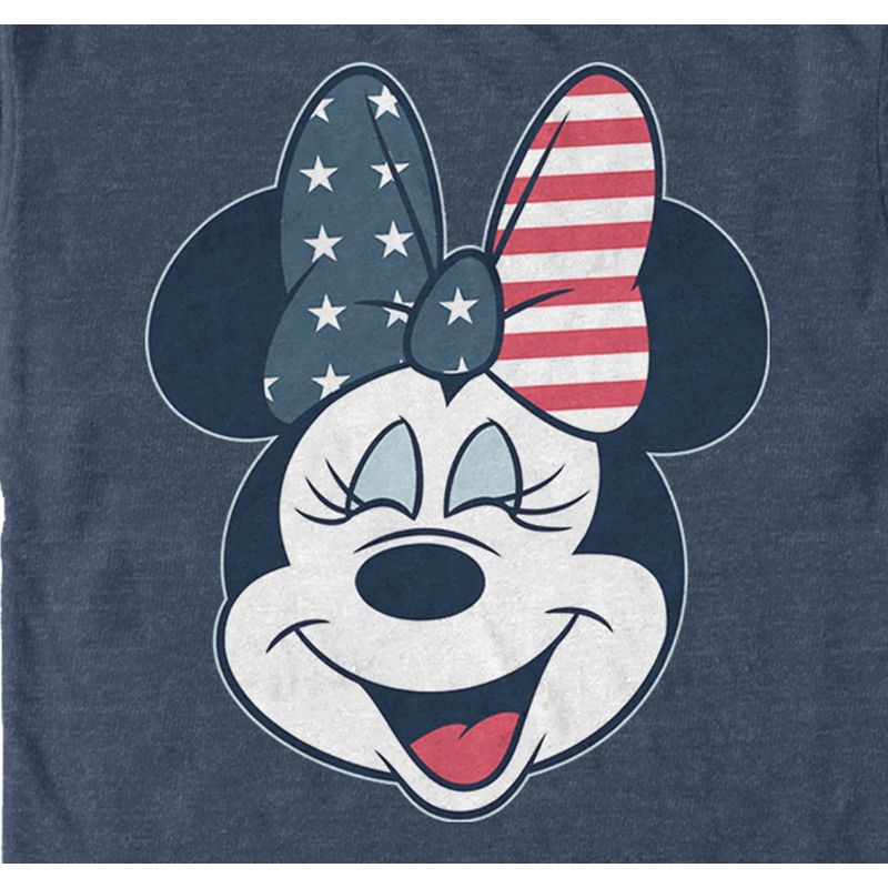 Men's Mickey & Friends Minnie American Bow T-Shirt, 2 of 5