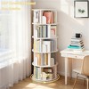 YONWAY Multi-Tier Rotating Bookshelf Tower, 360° Display Round Spinning Bookshelf, Space-Saving for Bedroom, Living Room, Home - 4 of 4