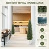 Whizmax Artificial Topiary Tree Two 3/4/5 Ft Artificial Cedar Trees UV Resistant Potted Plant Artificial Bushes for Outdoor Indoor Front Porch Garden - 4 of 4