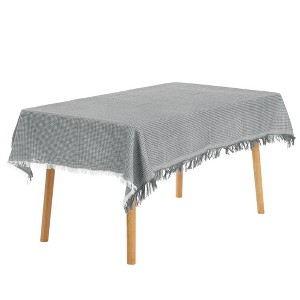 Unique Bargains Picnic Dinner Cotton Linen Tassels Oil-proof Table Cover 1 Pc - 1 of 4