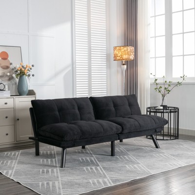 FURNIinspire Convertible Folding Modern sofa Bed, Black, 67"*16"*32"