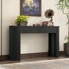 NicBex Modern Fluted Design Console Table with 2 Storage Drawers,Oval Entryway Table Foyer Tables for Entryway,Hallway,Living Room - 3 of 4