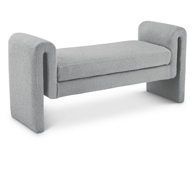 Meridian Furniture,Stylus Boucle Fabric Bench