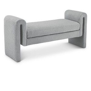 Meridian Furniture,Stylus Boucle Fabric Bench - 1 of 4