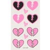Unique Bargains Luminous Heart Pattern Fake Tattoos Fluorescent Pink 10 Pcs - 3 of 4