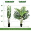 Wikineon Fake Palm Trees 4 Ft Artificial Tropical Silk Plant-Tall Faux Faux Areca Palm Plants,Tall Artificial Plants Indoors and Outdoors in Pot - 2 of 4