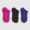 Hanes Women's Moves Premium Seamless Stretch 3pk No Show Socks - Assorted Color 5-9 - 3 of 4