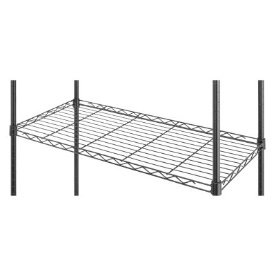 Whitmor Supreme Black 5-Tier Rolling Metal Shelf Cart