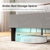 KTMBDW Queen Bed Frame Upholstered Platform Bed with Fabric Headboard, Non-Slip and Noise-Free/Wooden Slats Support/No Box Spring Needed - 4 of 4