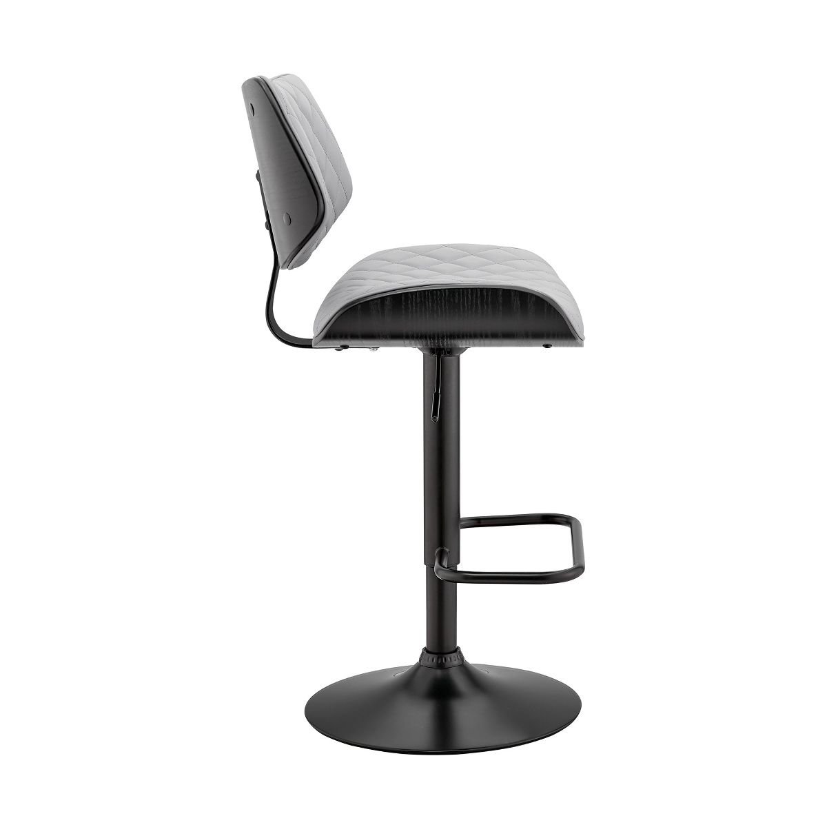 Armen Living Leland Barstool Gray and Walnut - thumbnail 5