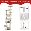 coucheta Cat Tree with Toy, Cat Tower Condo for Indoor Cats Features Scratching Post, Cat Condo, Platforms, Tunnel, Hammock, Food Station & Bowls - 3 of 4